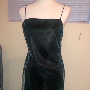 Top Shop Teal Shiny Dress